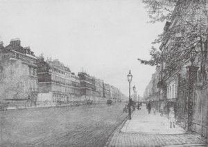 London: Portland Place (farvelitografi)