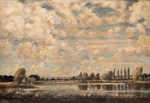 A River Scene (olie på lærred)
