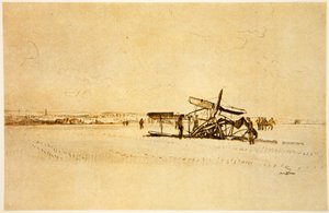 Et flyvemaskinevrag nær Albert, illustration fra 