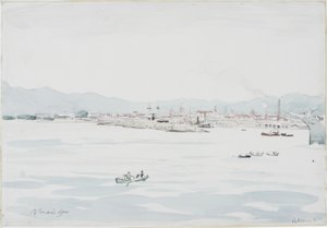 Palermo (blyant og akvarel på papir) af David Muirhead Bone