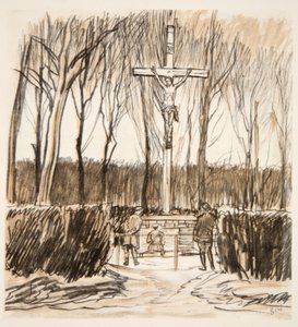 Mindesmærket på marken ved Agincourt, illustration fra 