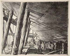 Under et skib, illustration fra 