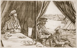 Venter på de sårede, illustration fra 