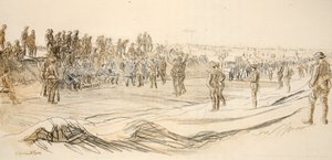 Watching German prisoners, illustration fra 