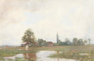 Gennem vandengen (akvarel)