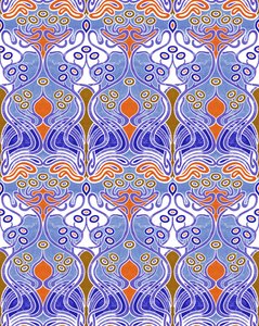 Beauclair Blue Orange, 2018 (mixed media digital)