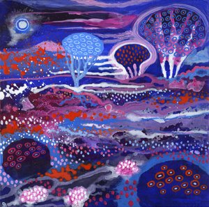 Cosmic Garden, 2017 (akryl på lærred)