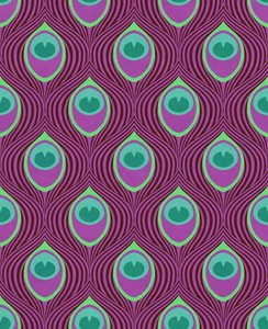 Peacock Magenta, 2019 (mixed media digital) af David Newton