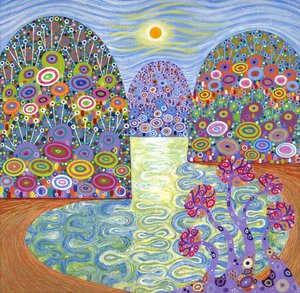 Secret Lagoon, 2016 (akryl på lærred)