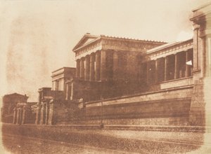 Old Royal High School, Calton Hill, Edinburgh, 1843-47. Skabere: David Octavius Hill, Robert Adamson, Hill & Adamson. af Hill and Adamson