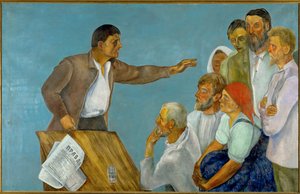 Agitator (olie på lærred) af David Petrovich Shterenberg