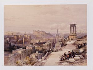 A View of Edinburgh, fra "Scotland Delineated in a Series of Views af J.M.W. Turner, David Roberts, Etc.", ca. 1850 af David Roberts