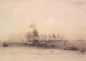 Approach to Alexandria, fra "Egypt and Nubia", Vol.3 (litho) af David Roberts