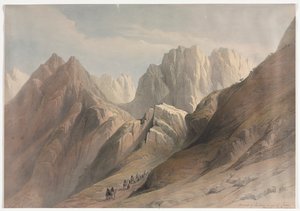 Bestigning af den nedre del af Sinai af David Roberts