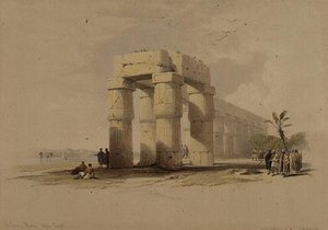 I Luxor, Theben, Øvre Egypten, fra "Egypt and Nubia", bind 1 (litho) af David Roberts