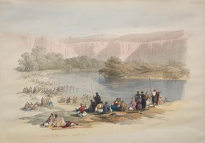 Banks of the Jordan, 1839. af David Roberts
