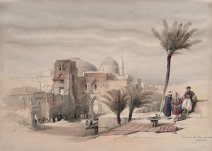 Den Hellige Gravs Kirke, Jerusalem, 1839. af David Roberts