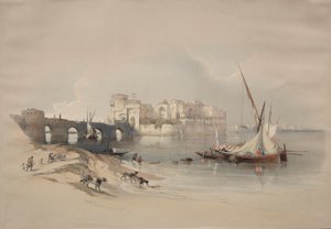 Citadellet af Sidon, 1839. af David Roberts