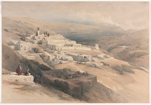 Terra-Julemandens kloster, Nazareth, 1839. af David Roberts