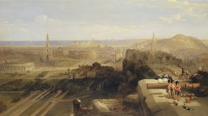 Edinburgh fra slottet af David Roberts