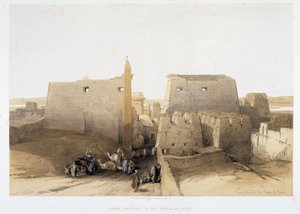 Stor indgang til Temple of Luxor (Luxor) i "Det Hellige Land", London 1849 af David Roberts