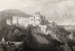 Heidelberg Slot, Heidelberg, indgraveret af J.T.Willmore i 