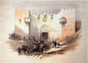 I det hellige land: Jerusalem, Damaskusporten (gravering) af David Roberts