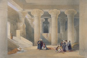 Det indre af templet i Esna, Øvre Egypten, fra 