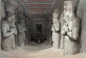 Interiør af Temple of Aboo Simbel, fra 