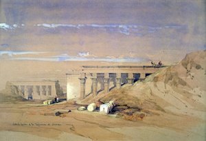Sidebillede af templet kaldet Typhonaeum i Dendera, Egypten, 1800-tallet af David Roberts