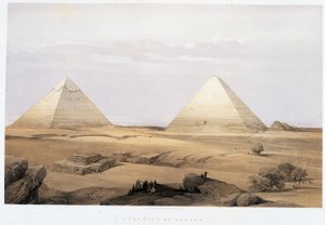 Pyramids of Geezeh - i "The Holy Land", London 1849 af David Roberts