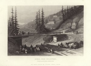 Simla, nær Belaspoor af David Roberts