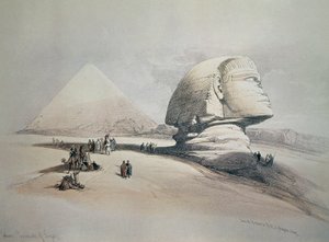 Sphynx i Giza. Litografi af David Roberts