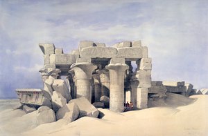 Sobek og Haroeris tempel ved Kom Ombo, 1800-tallet af David Roberts