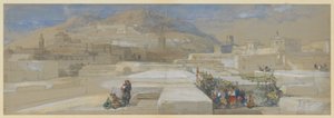 Tétouan set fra terrassen ved Cohens hus, Marokko af David Roberts