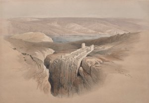 Det Døde Hav ser mod Moab, 1839. af David Roberts