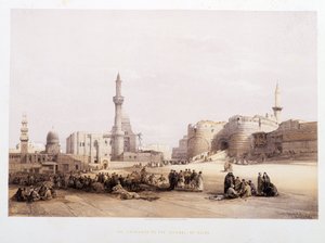 Indgangen til Kairos citadell (Cairo) - i "" Det hellige land"" af David Roberts, London 1849 af David Roberts