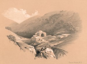 Jobs kilde, 1855 af David Roberts