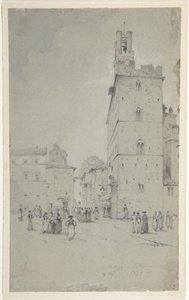 Palazzo dei Priori, Volterra af David Roberts