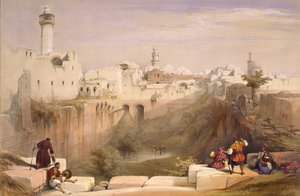 Bethesda-dammen, Jerusalem af David Roberts
