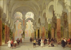Koranens helligdom, moskeen i Cordoba, 1849 af David Roberts