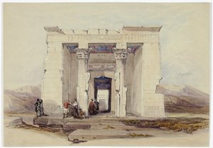 Dendur-templet, Nubien (Dendorack, Øvre Egypten) af David Roberts