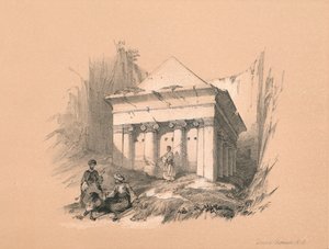 Zakarias grav, 1855 af David Roberts