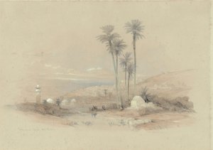 Udsigt over Jenin, det gamle Jezreel af David Roberts