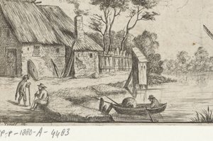Landskab med gård og vand af David Teniers (II)