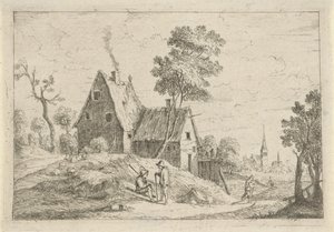 Landskab med et hus af David Teniers (II)