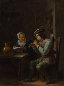 Flageolet-spilleren, 163540. af David Teniers II