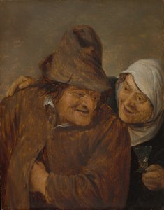 To bønder med et glas vin, ca. 1645. af David Teniers II