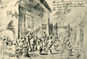 Country dans, midten af slutningen af det 17. århundrede, 1943. af David Teniers the Younger