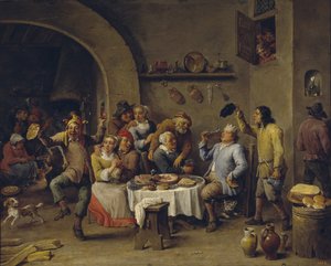 Bønnekongen Bønnekongens fest af David Teniers the Younger